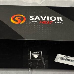 Black Heated Winter Gloves with Reflective Chevron Detail